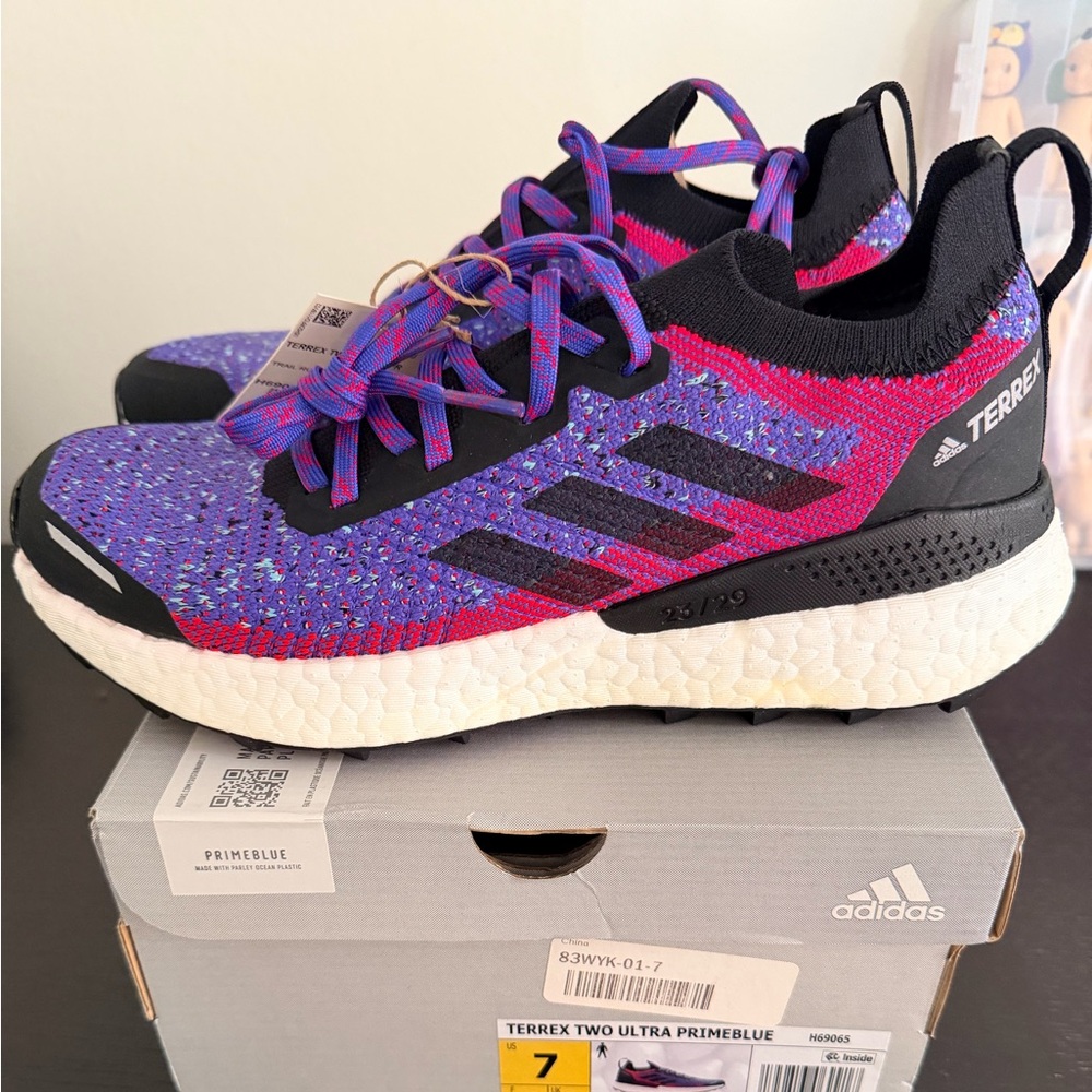 Adidas Terrex Primeblue Trail Shoes - Purple and Pink